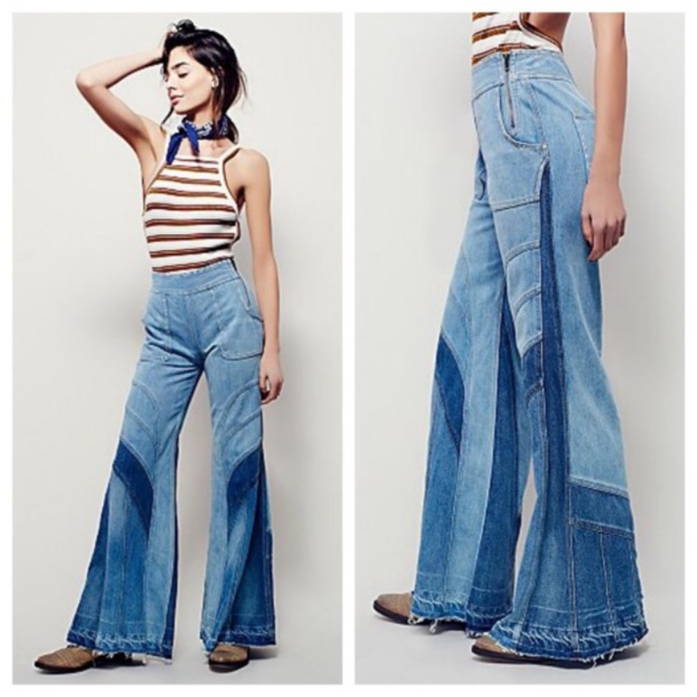 NWOT Free People Tidal Wave Flare Jeans